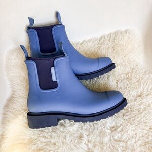 Merry People Bobbi Rain Boot - Sz36 - Denim Blue - Excellent Used Condition